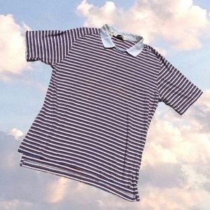 Vintage Versace Men’s Striped Collared Tee